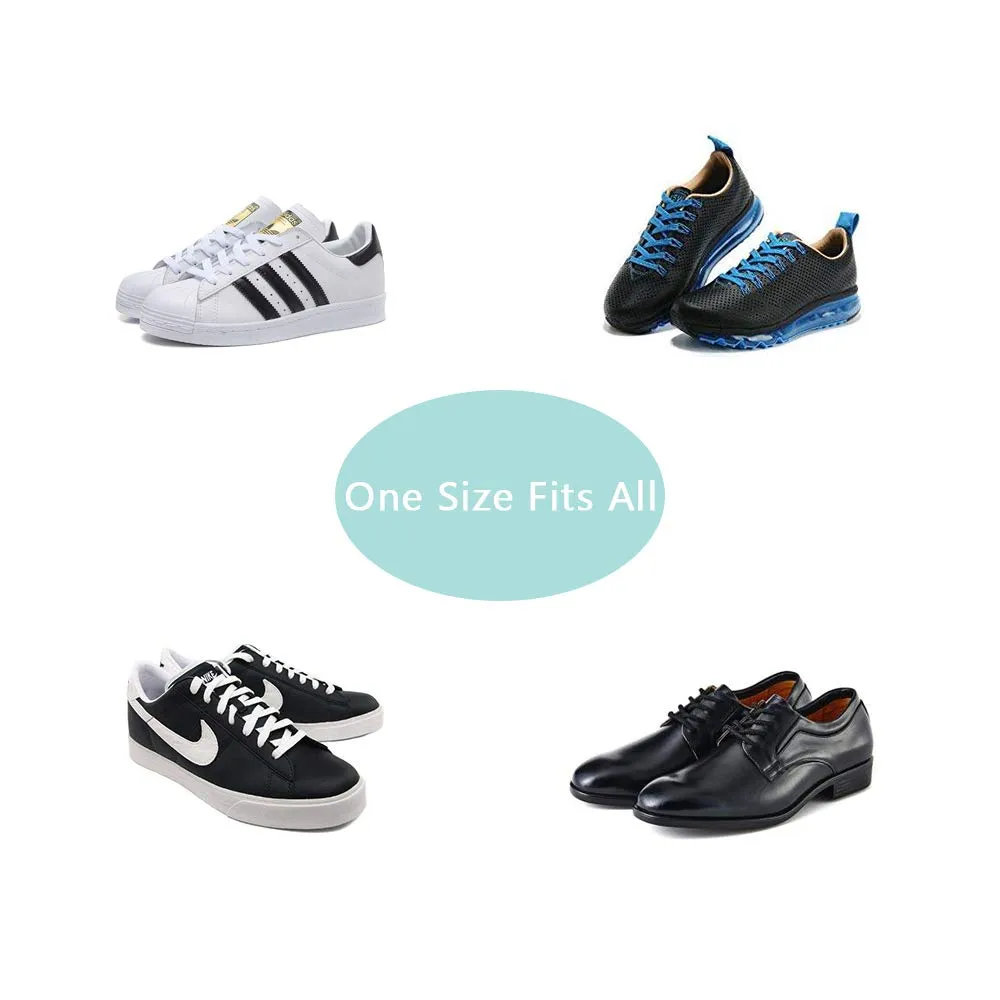 8 Pairs of Elastic No Tie Shoelaces for All Adult and Kids Shoe Lock Laces for Sneaker, Hiking Boots and Shoes