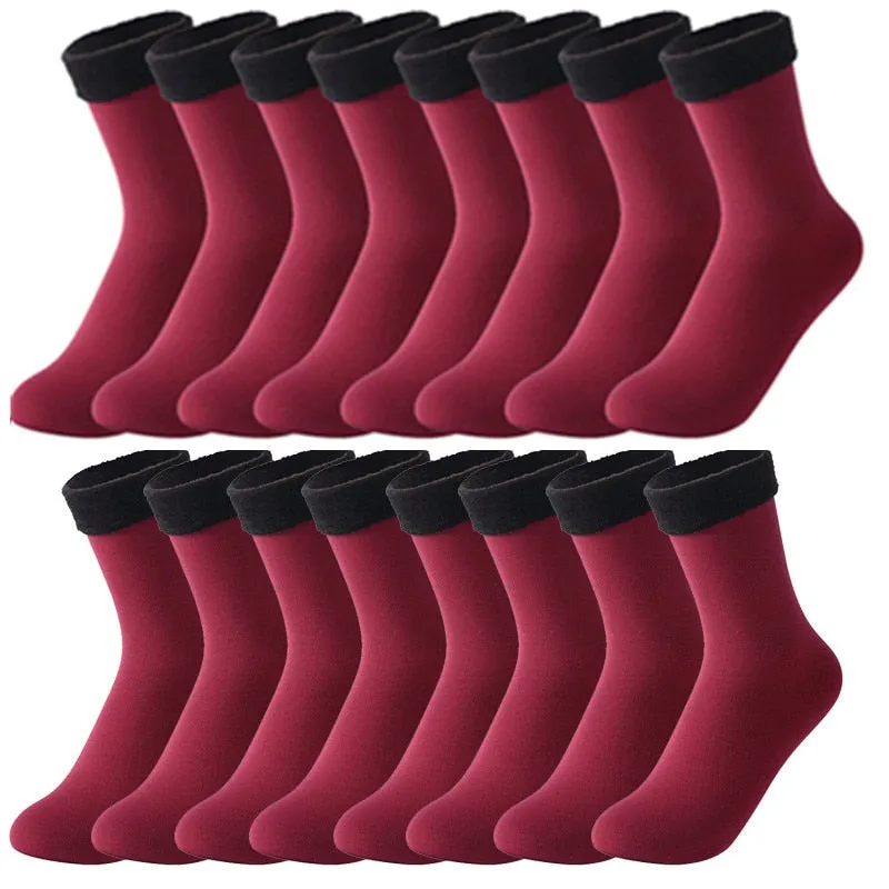 8Pairs Lot Women Men Winter Warm Thicken Thermal Socks