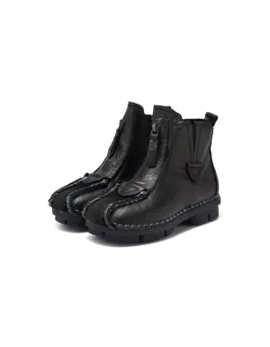 Autumn Winter Ethnic Style Handmade Soft Leather Boots 35-43