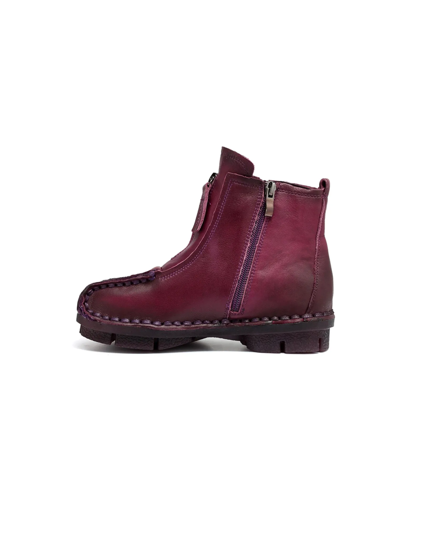Autumn Winter Ethnic Style Handmade Soft Leather Boots 35-43