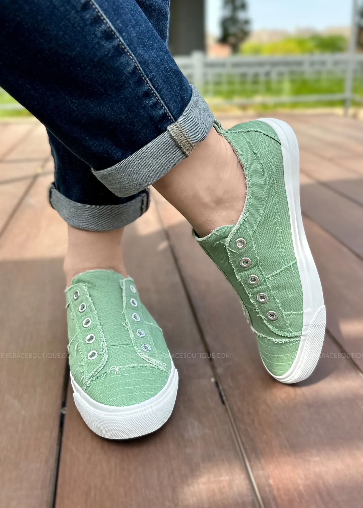 Babalu Sneakers by Corkys - Sage - FINAL SALE