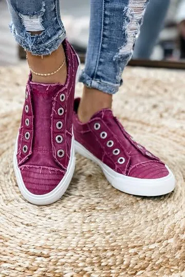 Blowfish Malibu Play Desert Pepper Smoked 16 Oz Canvas Slip On Comfort Sneaker