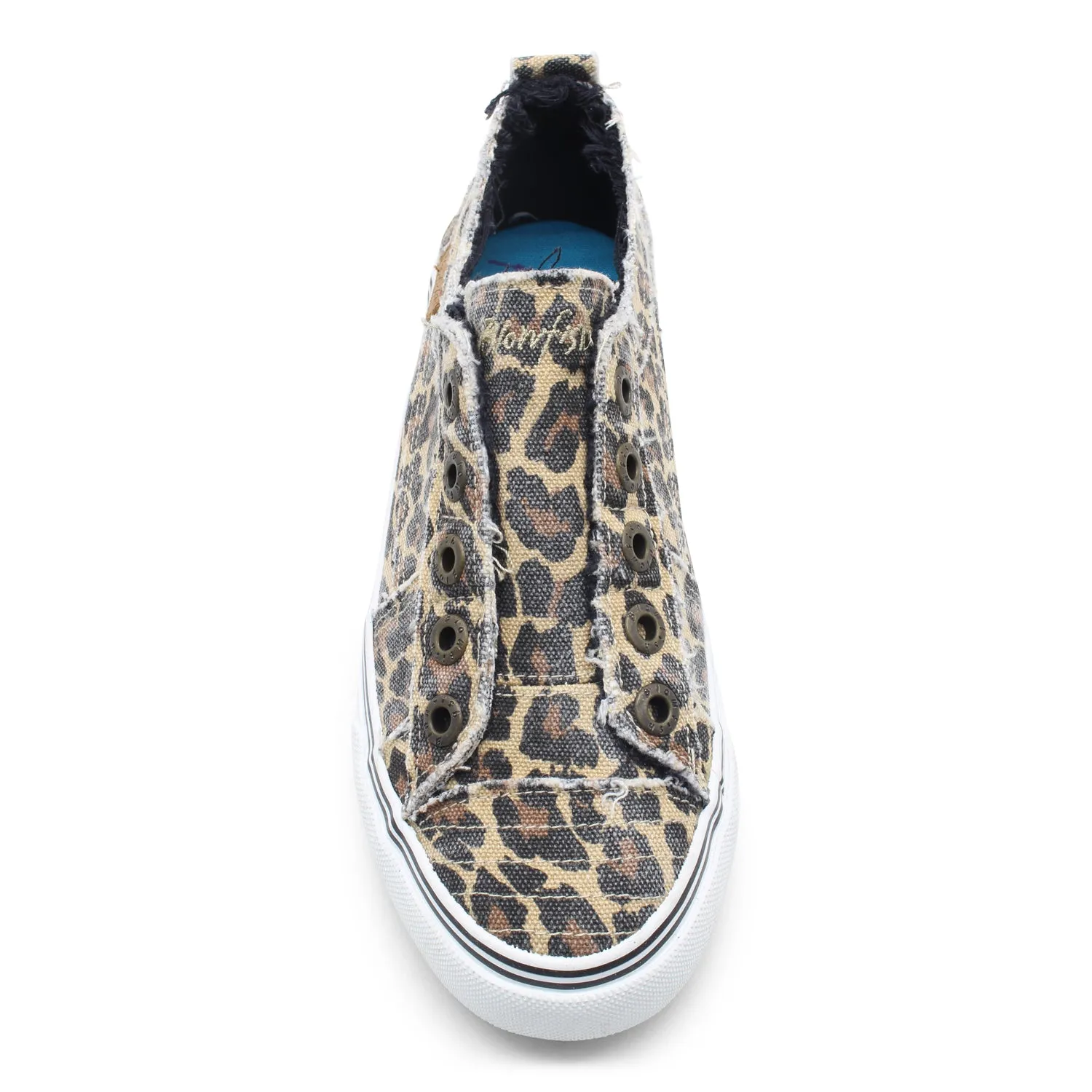 Blowfish Malibu Womens Play Slip On Comfort Sneaker Shoe Natural City Kitty Canvas