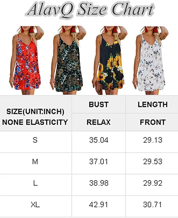 Blue Women Summer Spaghetti Strap Button Down V Neck Sleeveless Casual Mini Dress - AlvaQ
