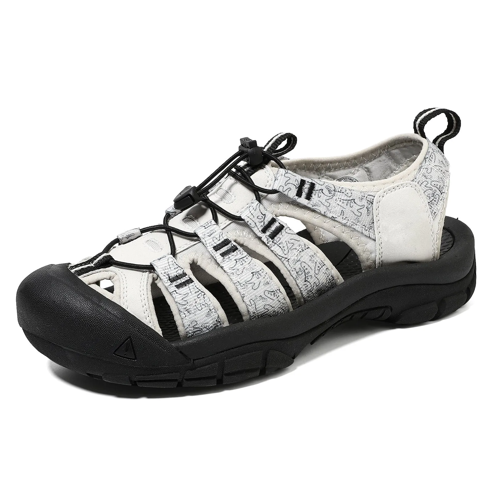 Bootara Men’s Summer Handmade Sandals Thick Sole Closed-toe Beach Shoes