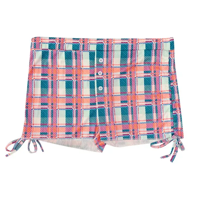 Chic Leopard Print Drawstring Shorts