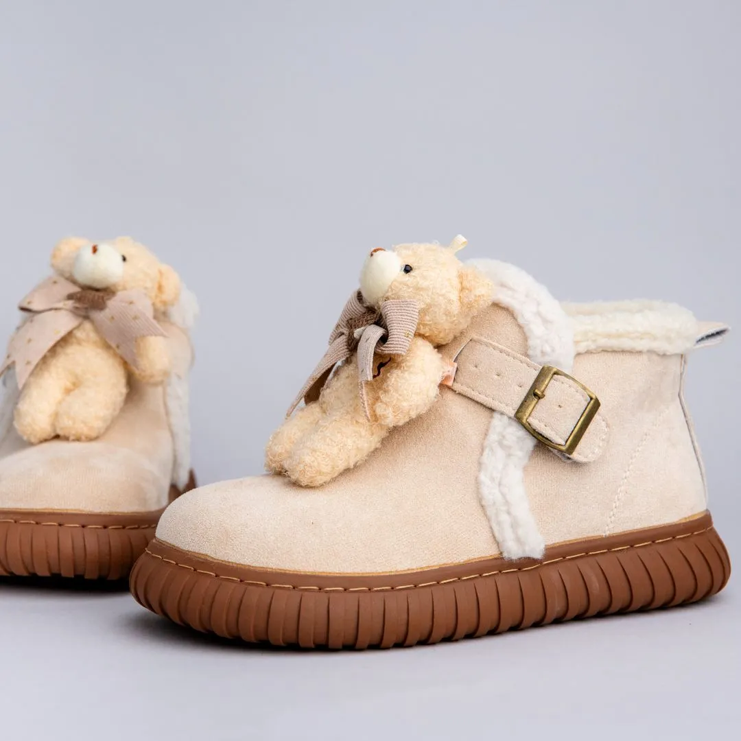 *CLEARANCE* Ultra Soft Plush Teddy Bear Ankle Boots - Women's