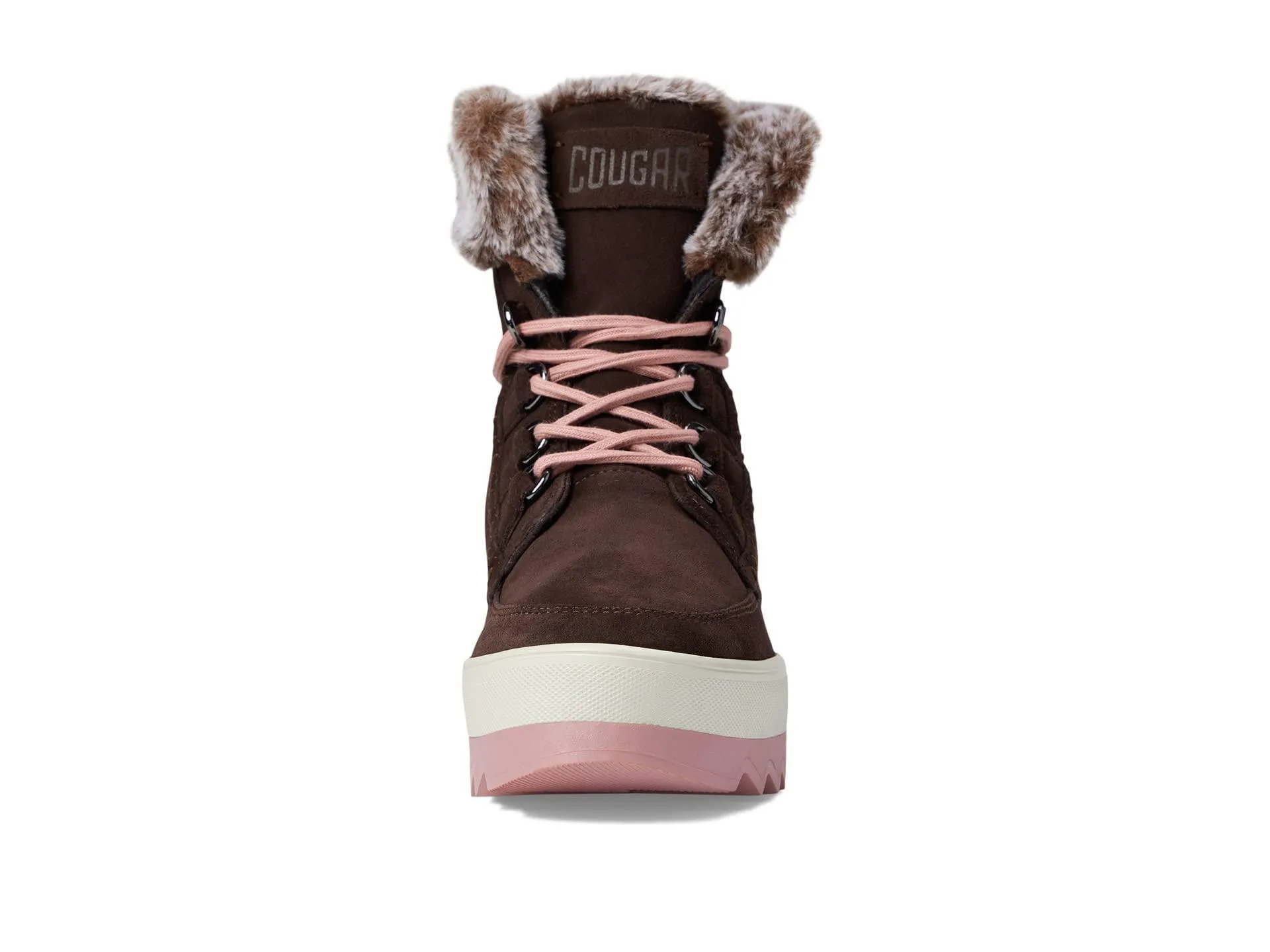 Cougar Women's Vanetta Cocoa Suede Size 9 Premium Faux Fur Mid Boot
