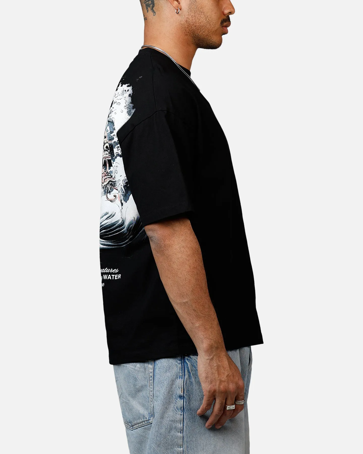 Criminal Damage Dragon Wave T-Shirt Black