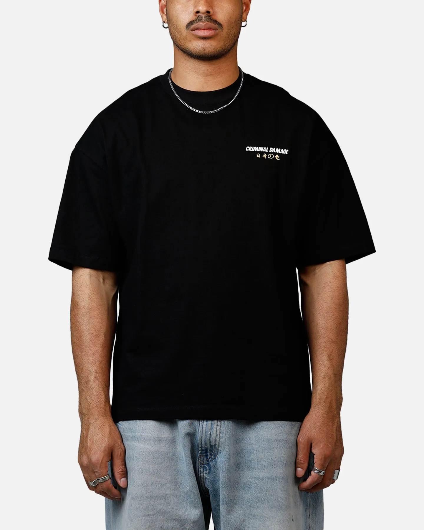 Criminal Damage Dragon Wave T-Shirt Black