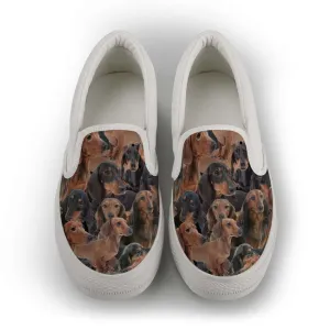 Dachshund Ladies Slip-on Shoes