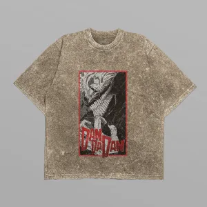 Dandadan Monochrome Oversized T-Shirt – Okarun Graphic Front & Logo Back