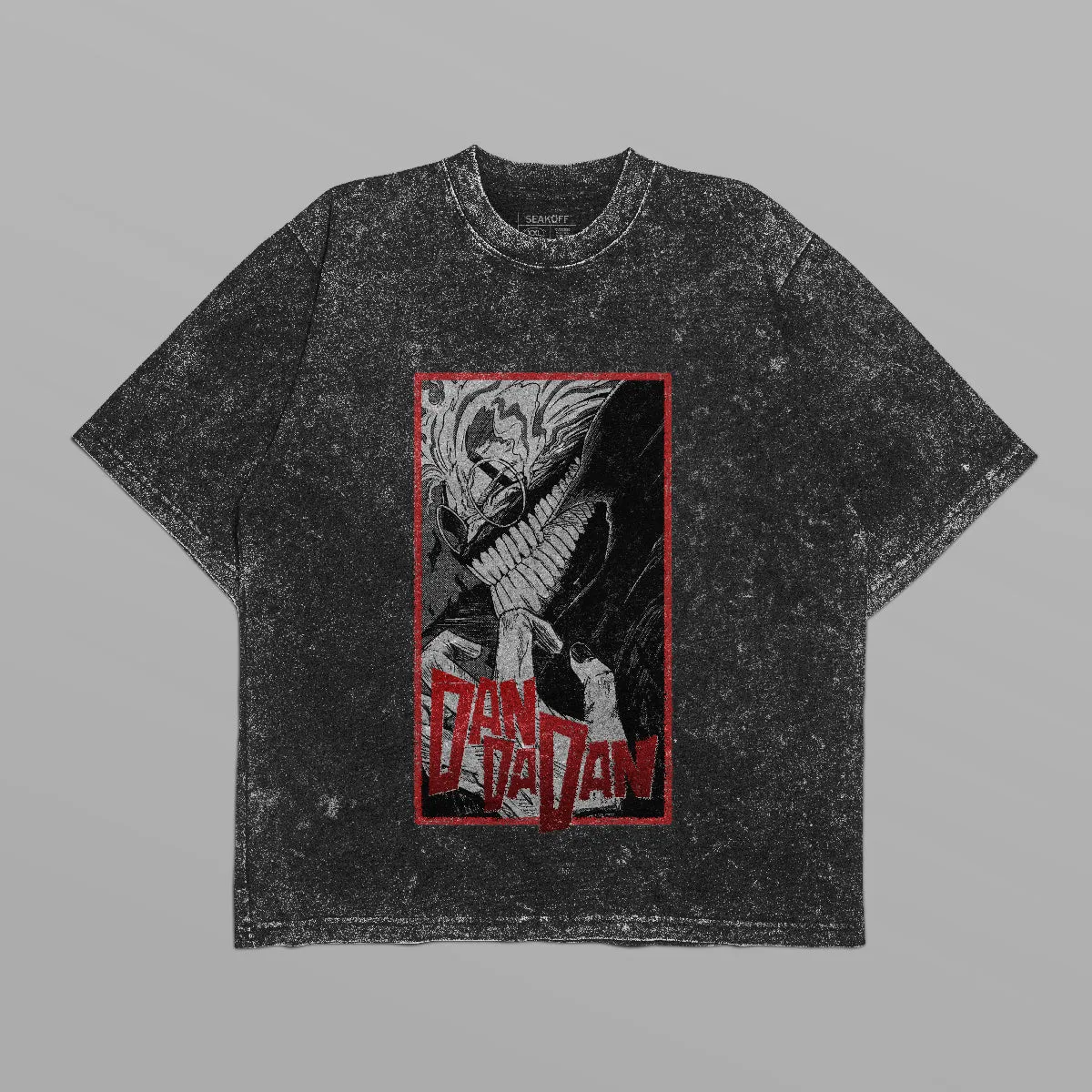 Dandadan Monochrome Oversized T-Shirt – Okarun Graphic Front & Logo Back