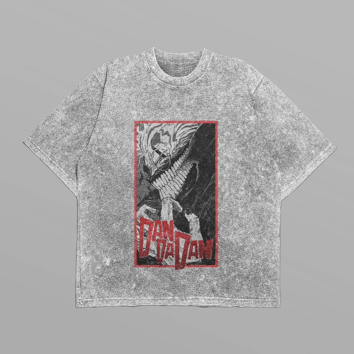 Dandadan Monochrome Oversized T-Shirt – Okarun Graphic Front & Logo Back