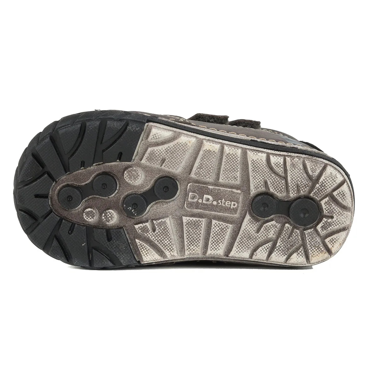 D.D. Step toddler boy shoes/winter boots with faux fur insulation grey and black size US 4-8