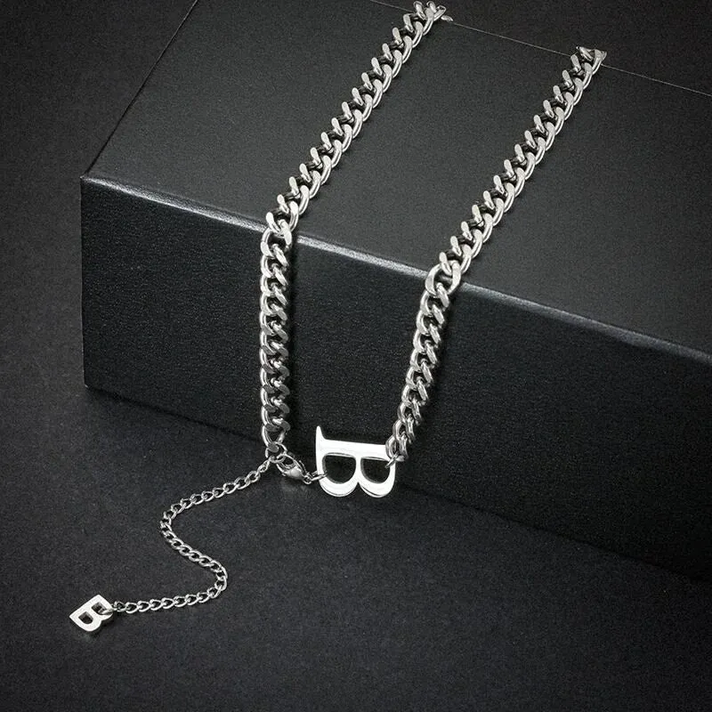Fashion Hollow Heart Charm Clavicle Chain Necklace For Women Punk Hip-Hop Streetwear Pendant  Jewelry Gift