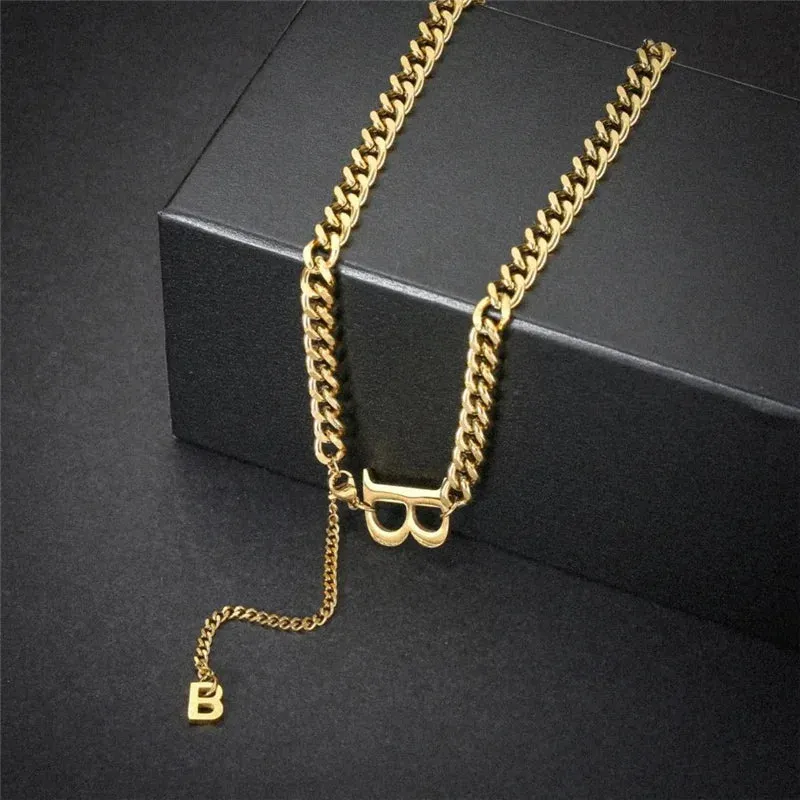 Fashion Hollow Heart Charm Clavicle Chain Necklace For Women Punk Hip-Hop Streetwear Pendant  Jewelry Gift