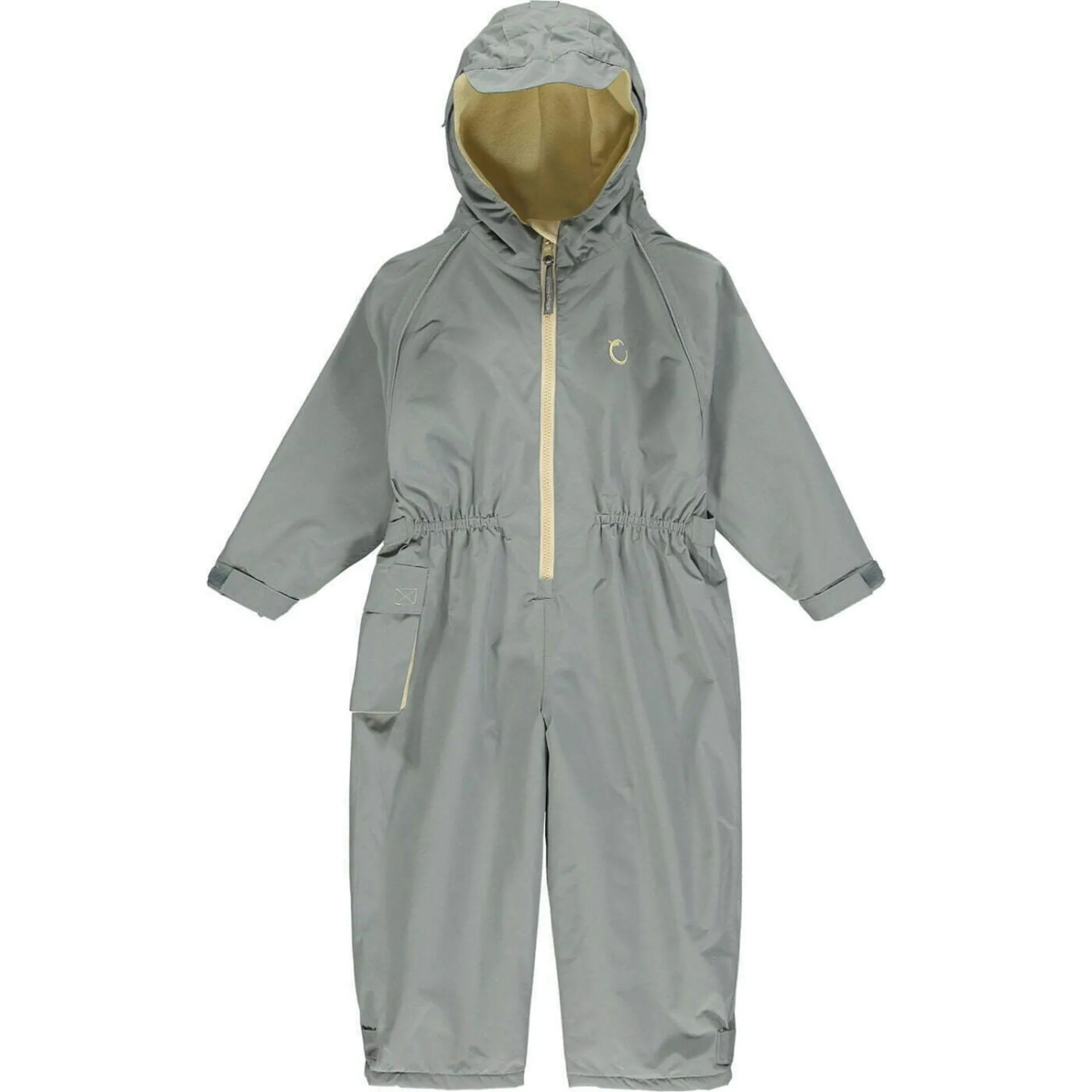 Hippychick Toddler All-In-One Waterproof Fleece Lined Suit (Cool Grey)