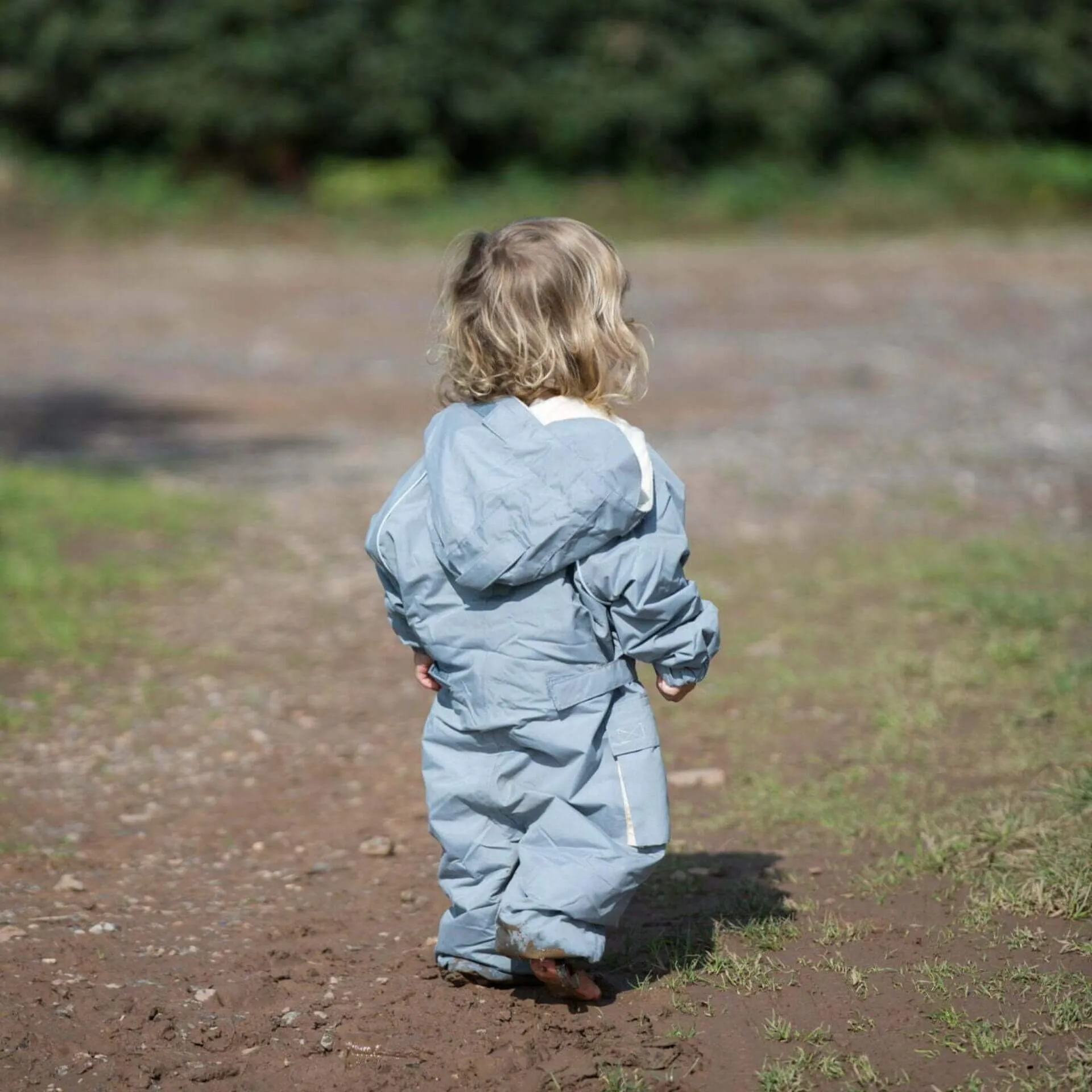 Hippychick Toddler All-In-One Waterproof Fleece Lined Suit (Cool Grey)
