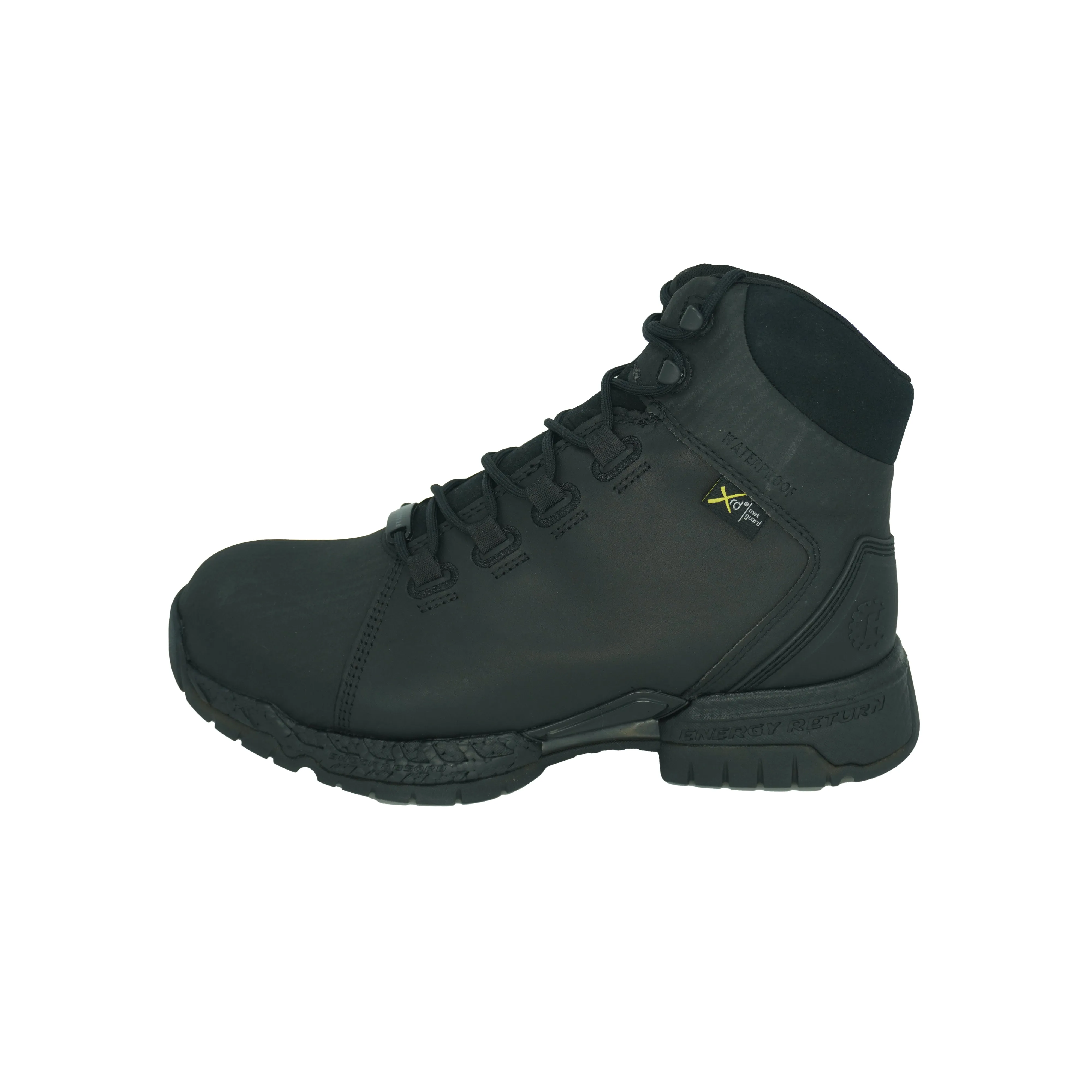 Hytest Men's Xergy 6" Leather Steel Toe Work Boots Black Size 11
