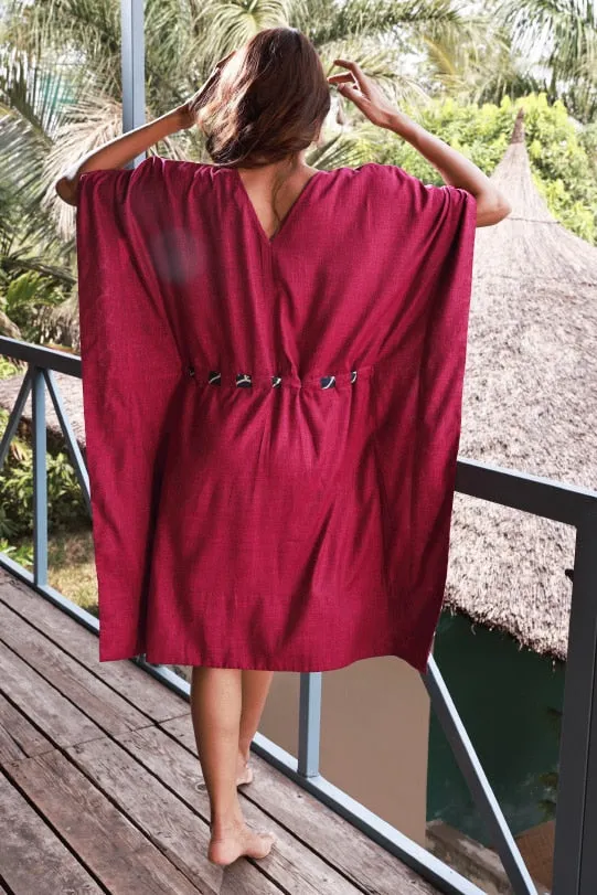 Ira Magenta Kaftan Dress