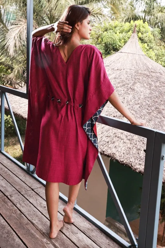 Ira Magenta Kaftan Dress