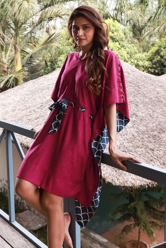 Ira Magenta Kaftan Dress