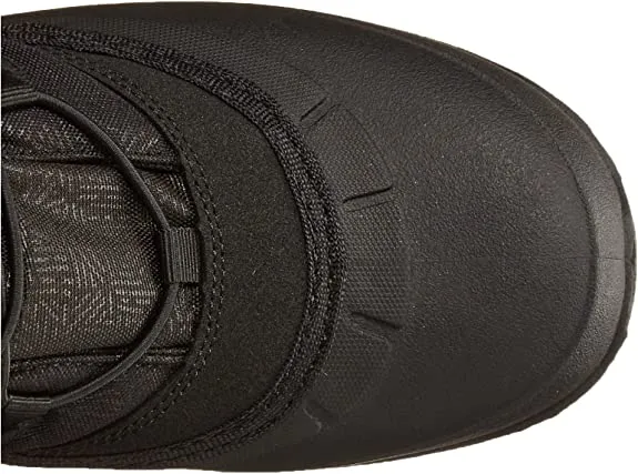 Kamik Momentum3 Black Pull On Rounded Toe Waterproof Fur Trim Ankle Snow Boots
