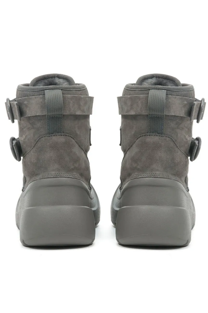 Leather Wool Snow Boots
