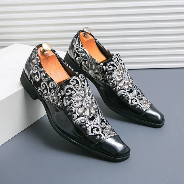 Luxury Floral Embroidery Loafers