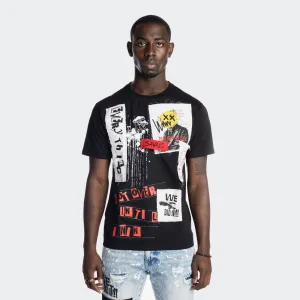 Men's Smoke Rise Graphic Patched Fashion Tee Black