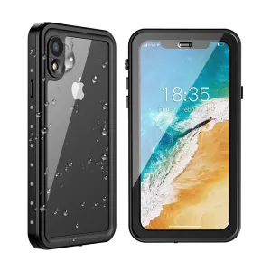 OAKTREE ShockProof WaterProof Full-Body Rugged Case for iPhone XR - Black/Clear Back