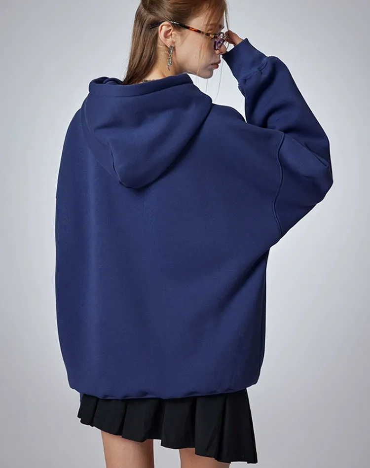 Oh No! I Don’t Want to Work!" Oversized Graphic Hoodie – Cute Lazy Cat Design for Casual Wear
