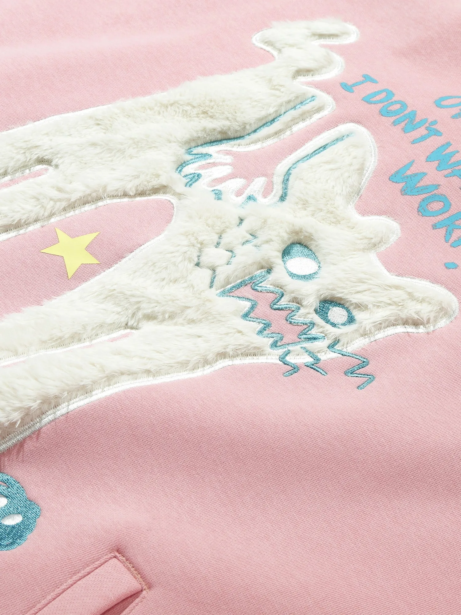Oh No! I Don’t Want to Work!" Oversized Graphic Hoodie – Cute Lazy Cat Design for Casual Wear