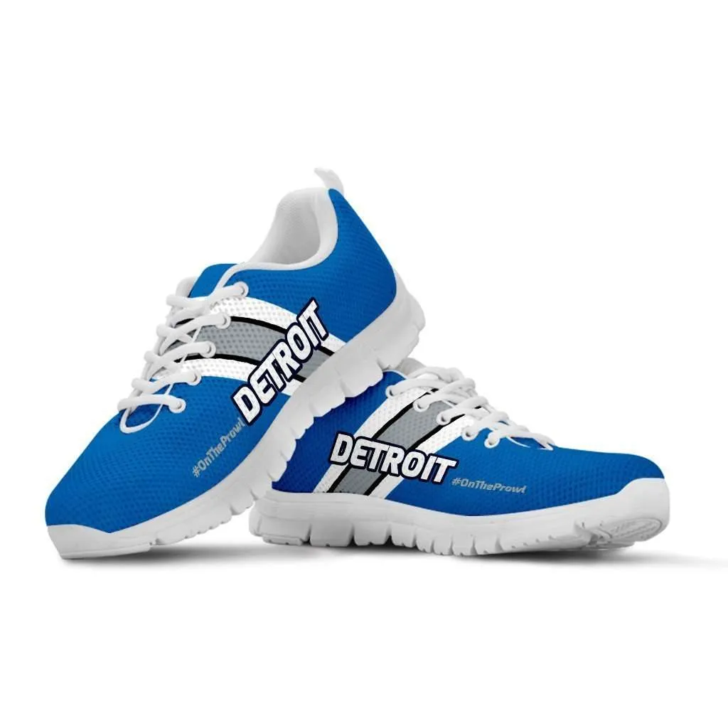 #OnTheProwl Detroit Fan Mesh Fabric Running Shoes