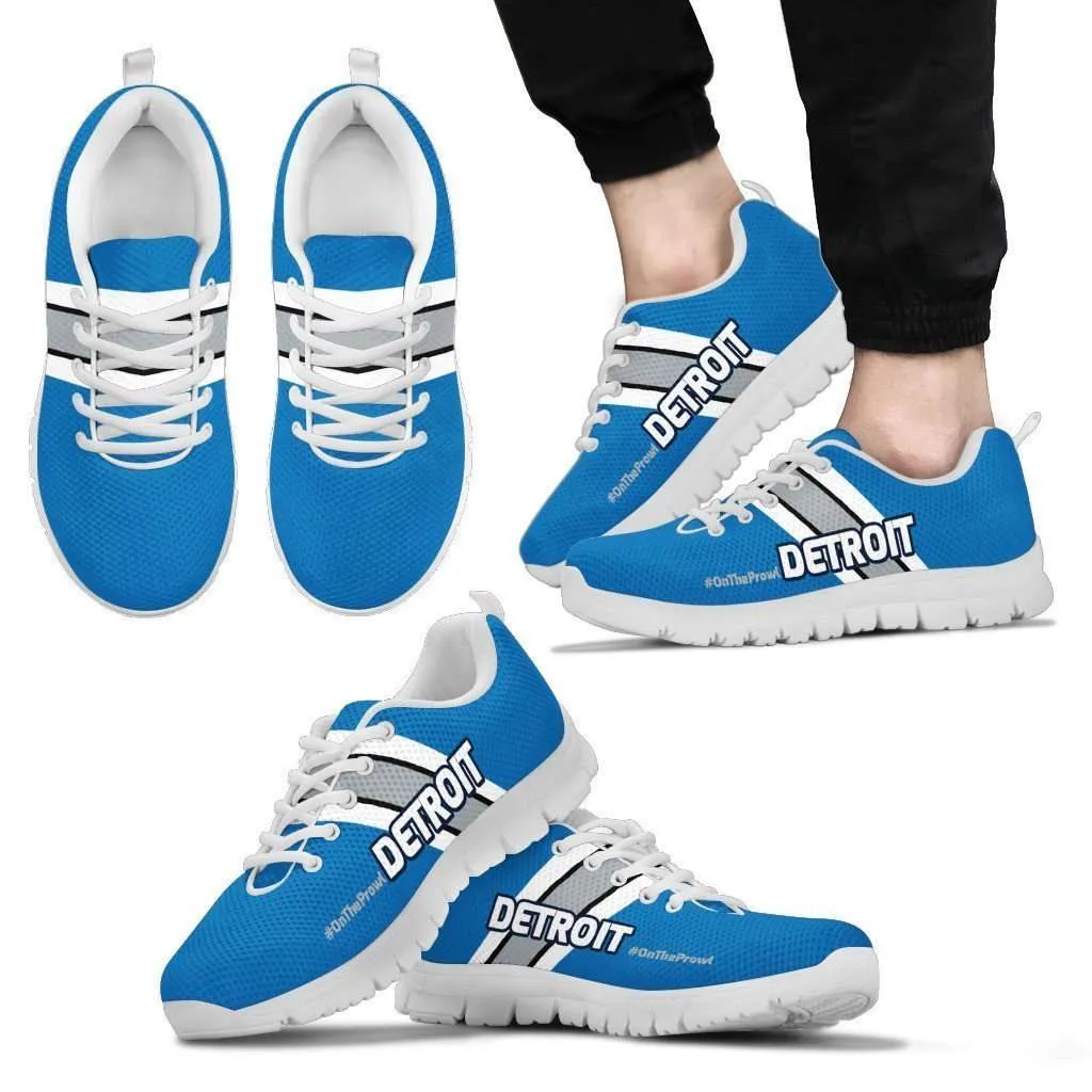 #OnTheProwl Detroit Fan Mesh Fabric Running Shoes