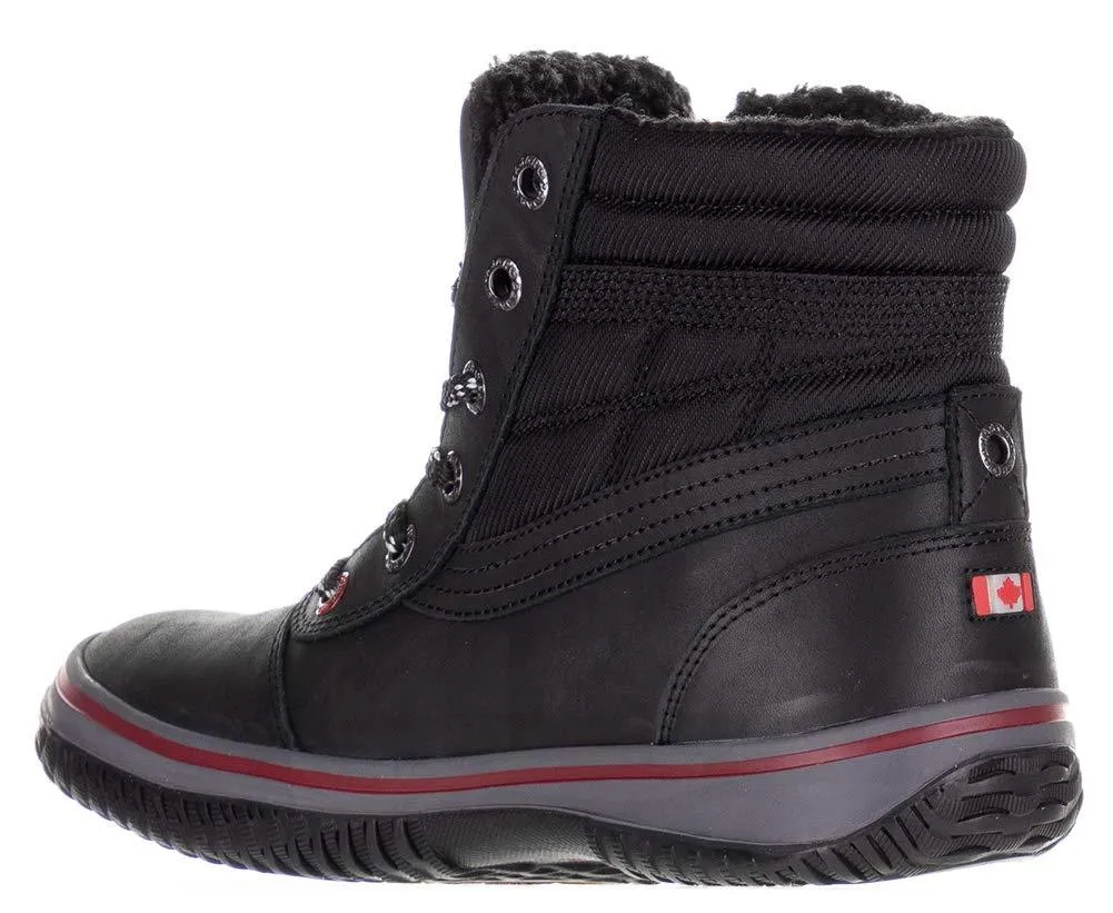 Pajar Men's Tavin 2.0 Size 10 Black Leather With Ballistic Nylon Waterproof Snow Boots