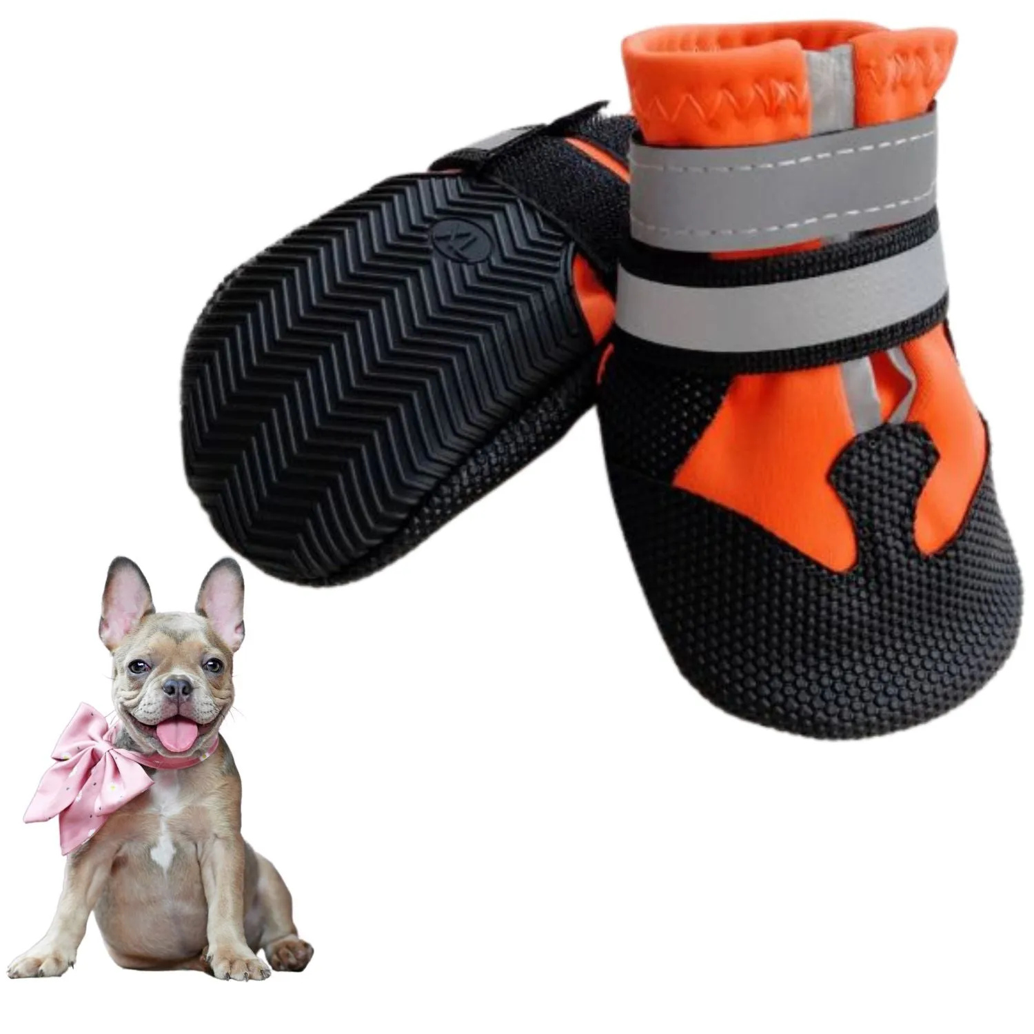 PawLuxe French Bulldog Waterproof Shoes – Soft-Soled Pet Booties