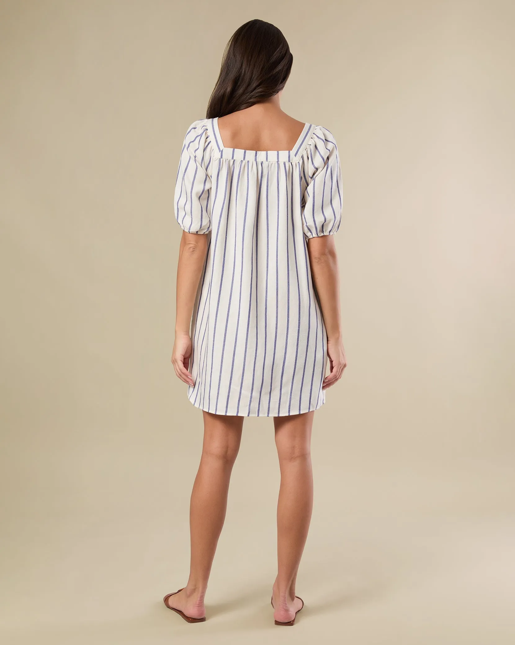 Puff Sleeve Shift Dress