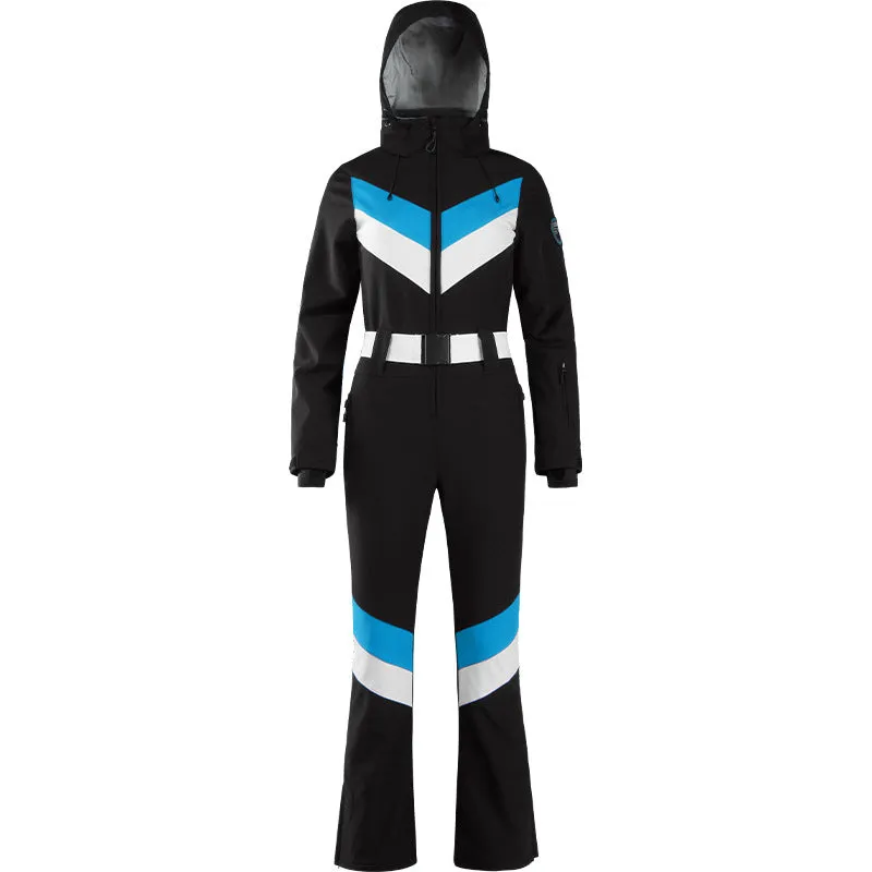 Retro Style Essential One-piece Ski Suit Thick Outdoor Snowwear