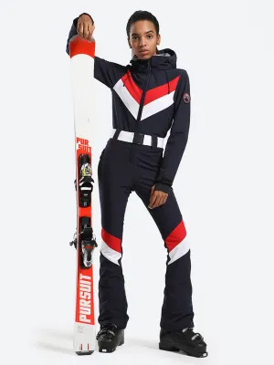Retro Style Essential One-piece Ski Suit Thick Outdoor Snowwear