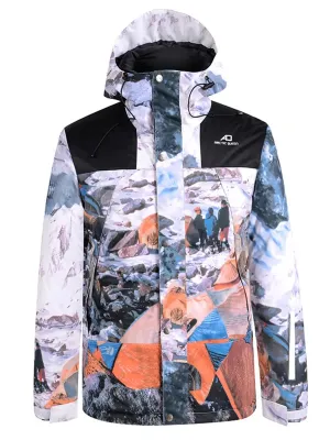 Riuiyele Men Skiing Snowboarding Insulated Snow Jacket Waterproof