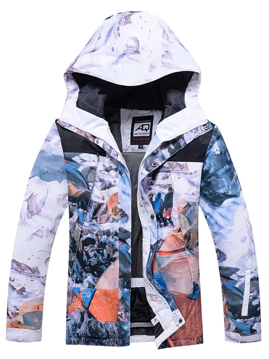 Riuiyele Men Skiing Snowboarding Insulated Snow Jacket Waterproof