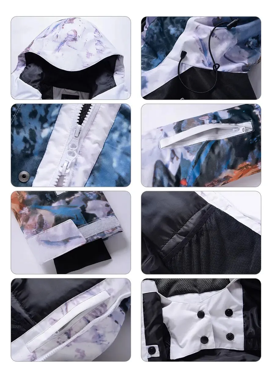 Riuiyele Men Skiing Snowboarding Insulated Snow Jacket Waterproof