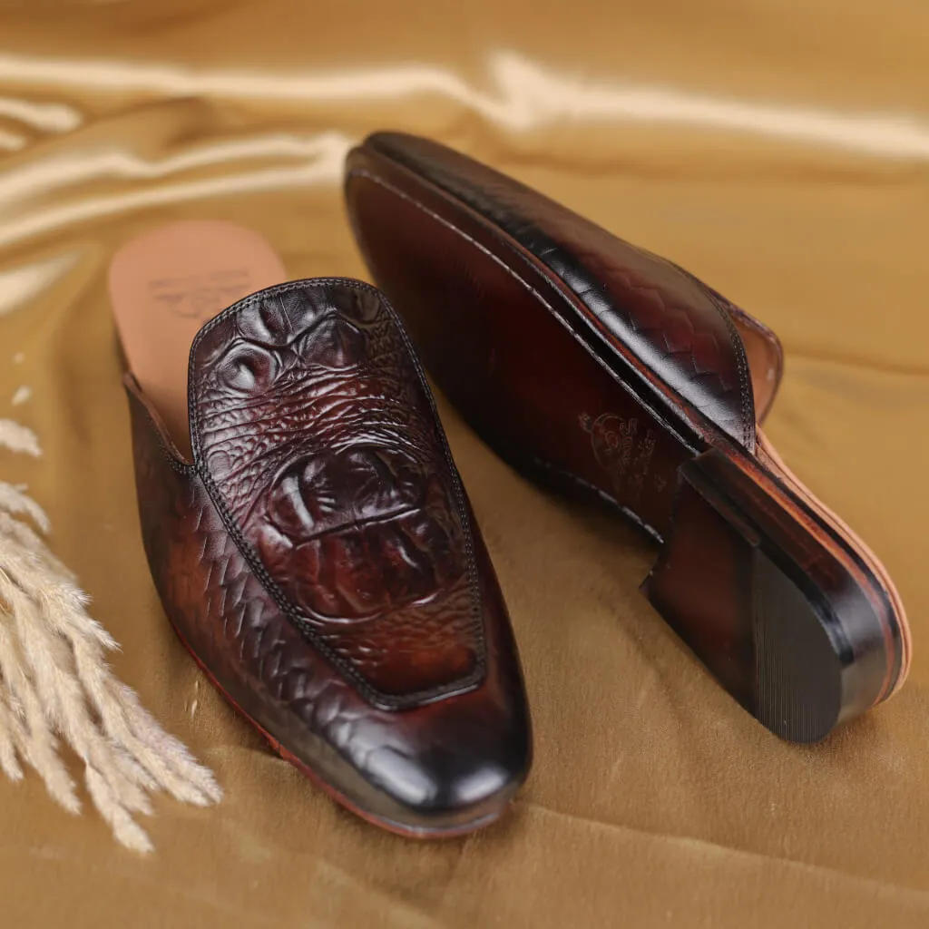Royal Python: Exotic Croco Embossed Slip-On