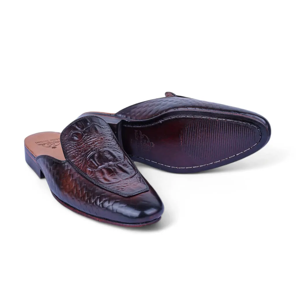 Royal Python: Exotic Croco Embossed Slip-On