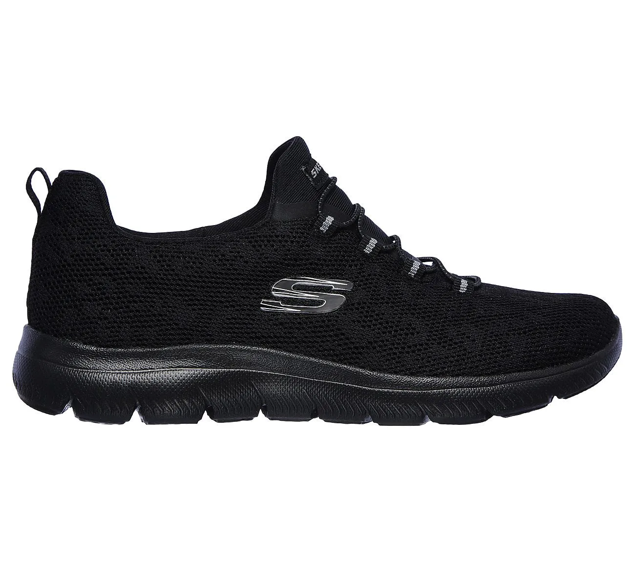 Skechers Womens Slip On Trainers - Black