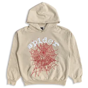 SP5DER LOGO HOODIE CREAM