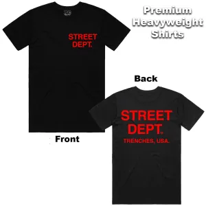 STREET DEPARTMENT T-SHIRT BLACK RED