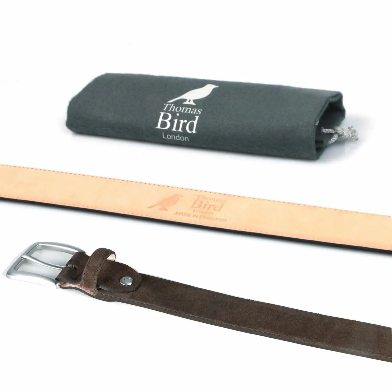 Suede Belt Brown